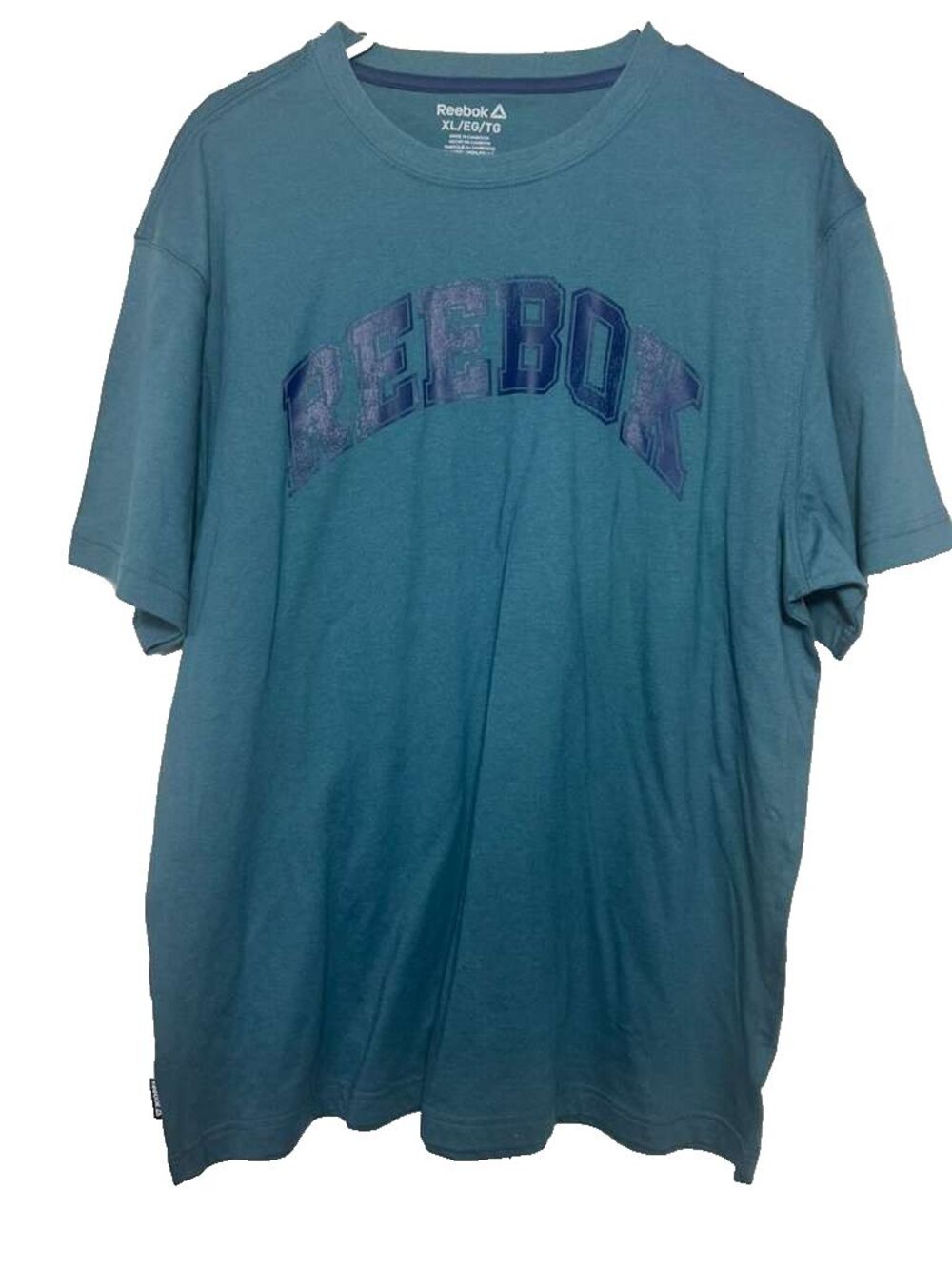 Reebok Shirt Men's XL Green Active Short Sleeve Running Casual